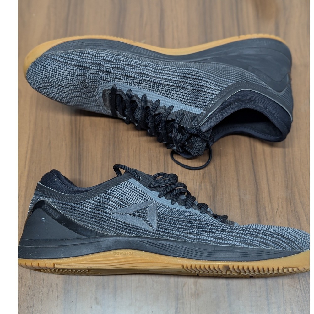 Reebok CrossFit Nano 8 Flexweave Mens Training Shoes Black Grey CN1022 Size 10